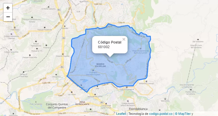 Código Postal Barrio Altos de Bellavista, Floridablanca