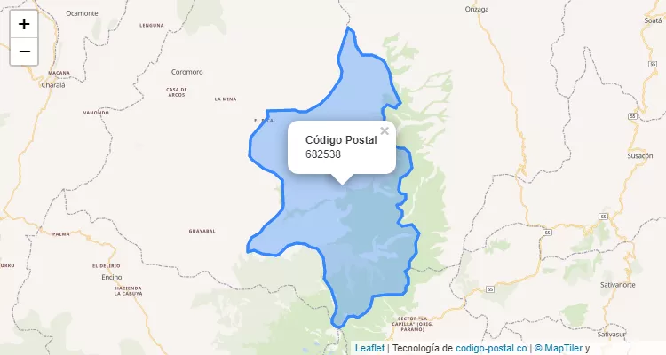 Código Postal Vereda El Guadal, Coromoro