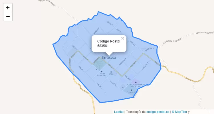 ZIP Code Neighborhood Guayabal Y Nauno, Simacota