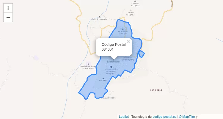 ZIP Code Neighborhood Las Flores, Zapatoca