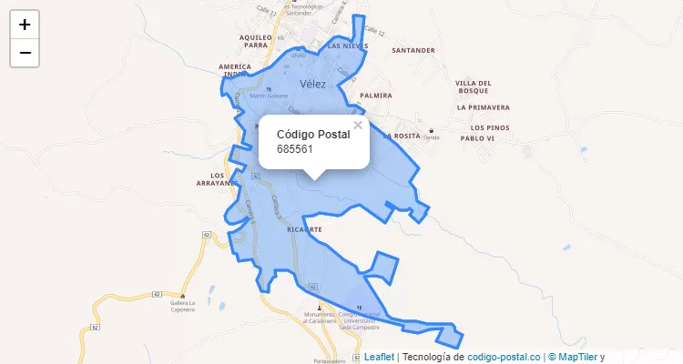 685561 ZIP Code in Colombia