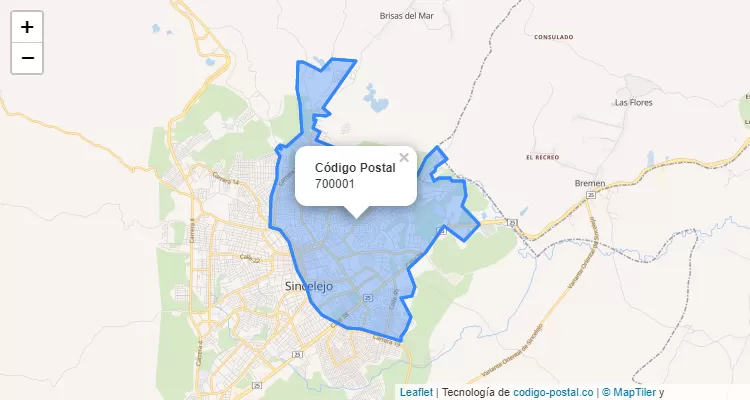 CEP Bairro Av Las Penitas, Sincelejo