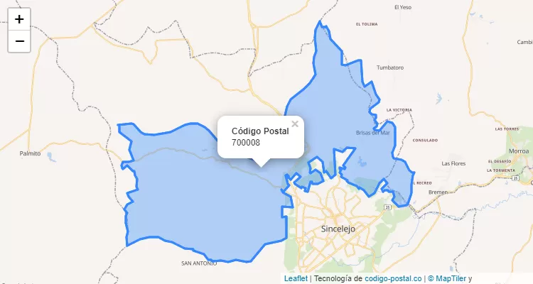 ZIP Code Neighborhood Guaimi, Sincelejo