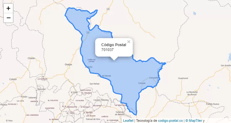 701037 ZIP Code in Colombia