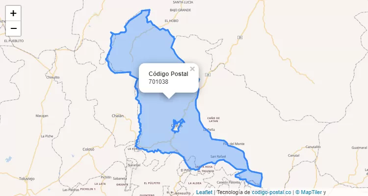 701038 ZIP Code in Colombia