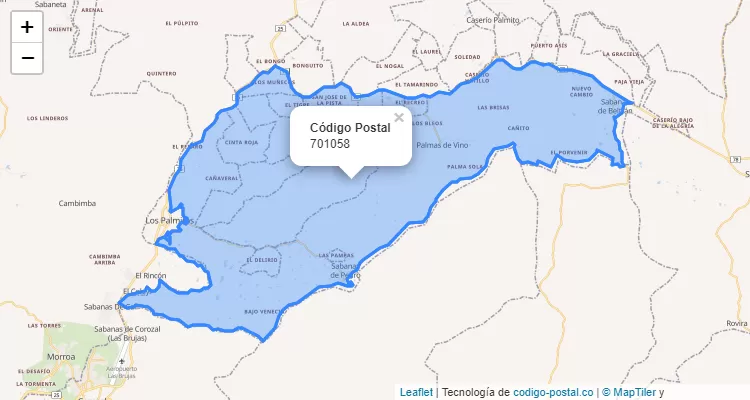 701058 ZIP Code in Colombia