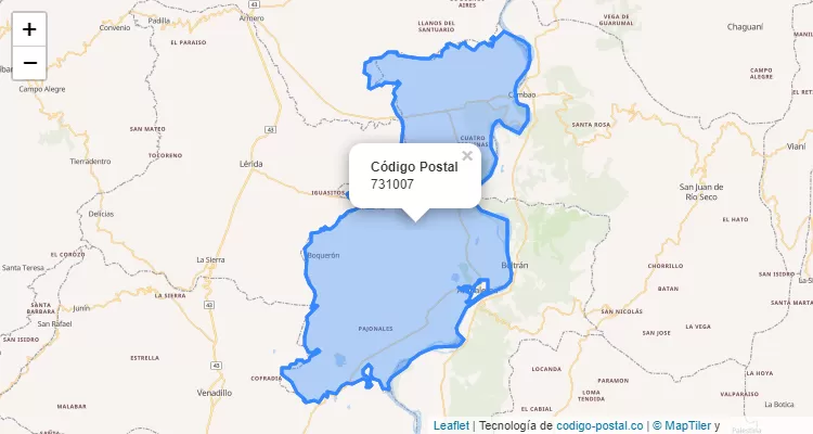 Código Postal 731007 en Colombia