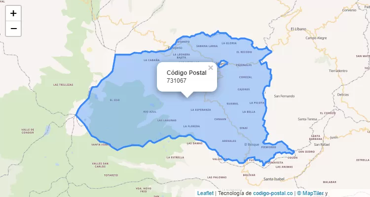 Código Postal Vereda La Estrella, Murillo