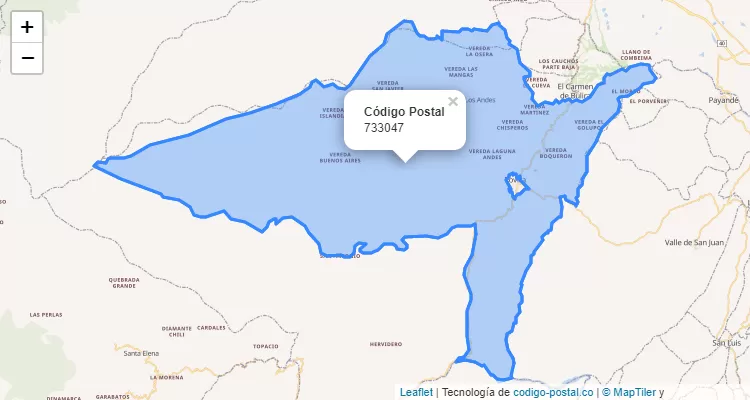 ZIP Code Neighborhood Camellón, Rovira