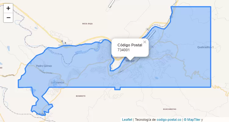 Código Postal Vereda Alto De La Palma, Melgar