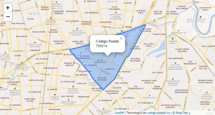 ZIP Code Locality Nueva Floresta, Cali