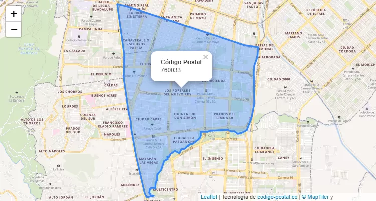 ZIP Code Locality Bosques del Limonar, Cali