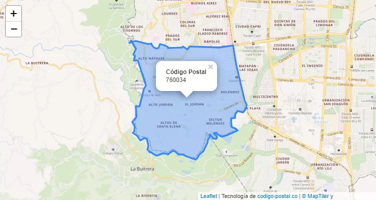 ZIP Code Locality Sector Melendez, Cali