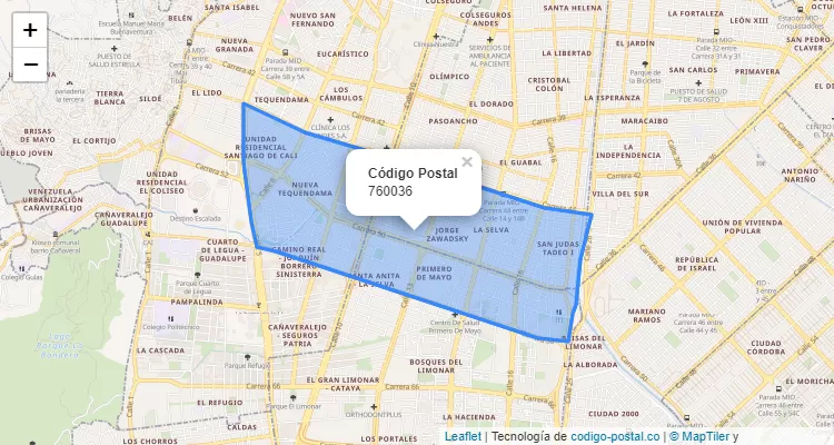 ZIP Code Locality Nueva Tequendama, Cali