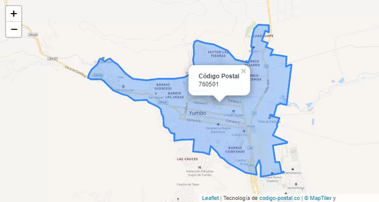 Código Postal Barrio Ciudadela Portales de Comfandi, Yumbo