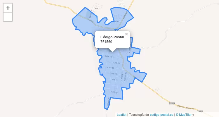 Código Postal Vereda Calle Larga, El Dovio