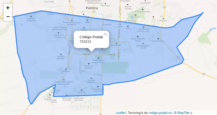 Código Postal Barrio Petruc, Palmira