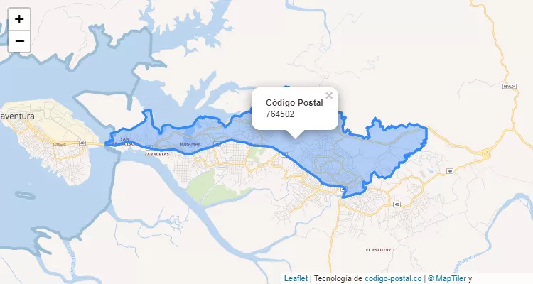ZIP Code Locality El Progreso, Buenaventura