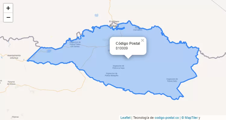 Código Postal Vereda Cabuyare, Arauca