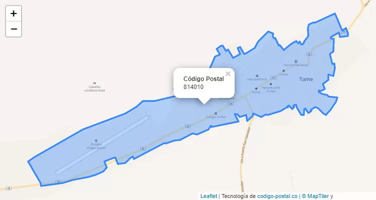 ZIP Code Locality Buena Vista, Tame