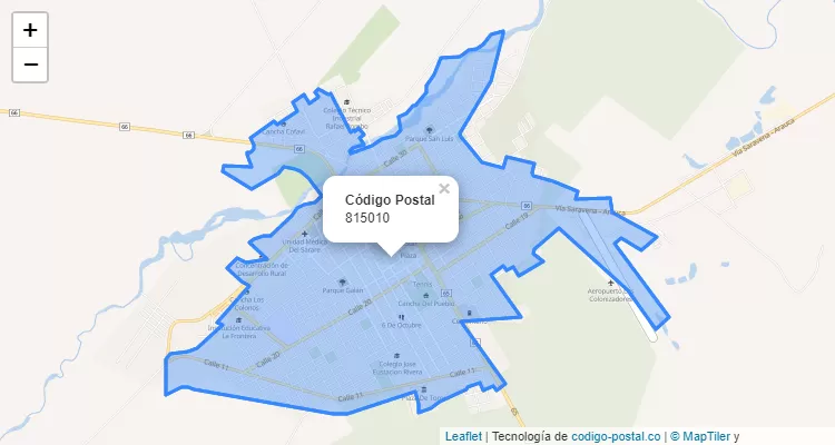 ZIP Code Locality Los Alpes, Saravena