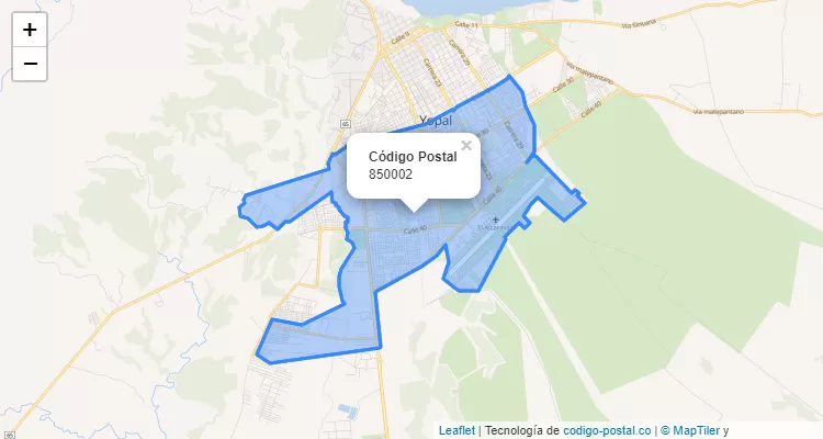 ZIP Code Locality El Mastranto, Yopal