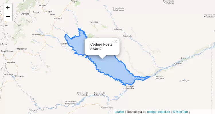 Código Postal Vereda La Porfía, Maní