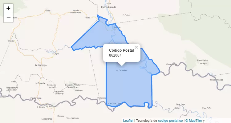 ZIP Code Neighborhood Campoalegre, Puerto Asis