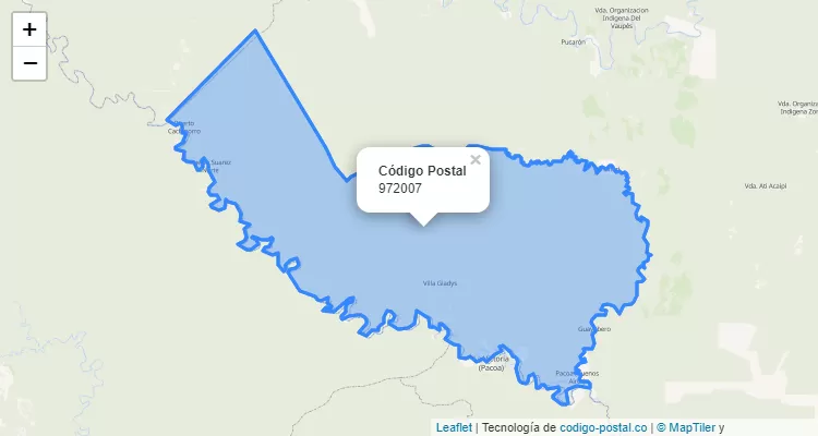 Código Postal Vereda Piñalito, Pacoa