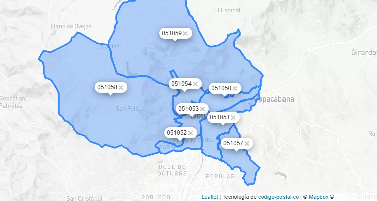 Bello ZIP Code, Antioquia