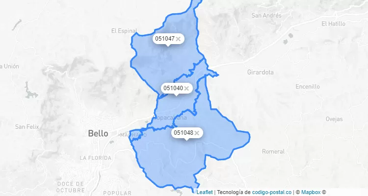 Copacabana ZIP Code, Antioquia