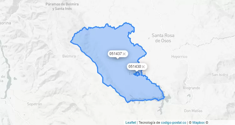 Código Postal de Entrerríos, Antioquia