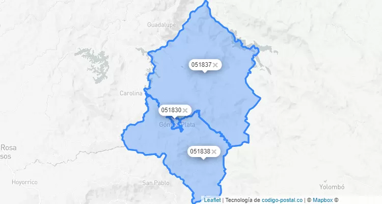 Gómez Plata ZIP Code, Antioquia