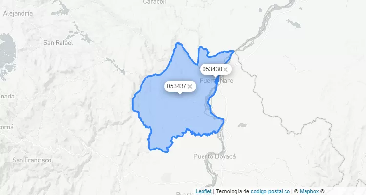 Código Postal de Puerto Nare, Antioquia