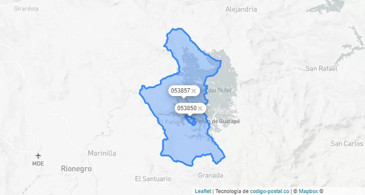 Código Postal de Peñol, Antioquia
