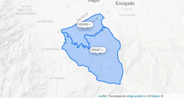 Código Postal de Sabaneta, Antioquia