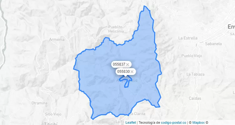 Código Postal de Angelópolis, Antioquia