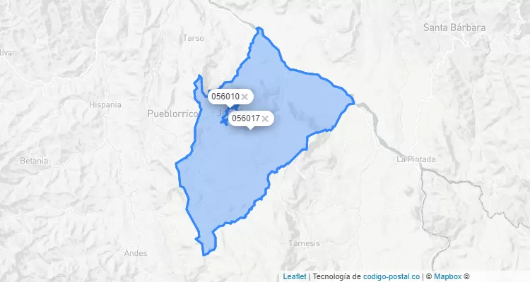 Código Postal de Jericó, Antioquia