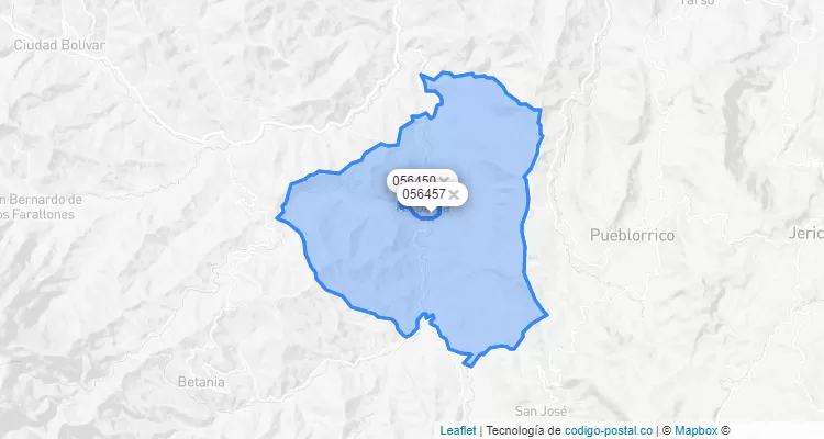 Código Postal de Hispania, Antioquia