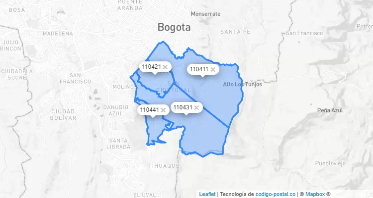 San Cristóbal ZIP Code, Bogotá DC
