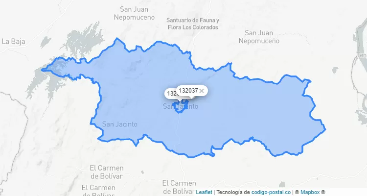 San Jacinto ZIP Code, Bolívar