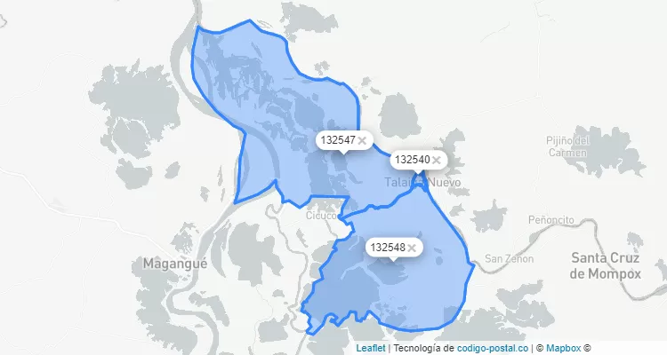 Talaigua Nuevo ZIP Code, Bolívar