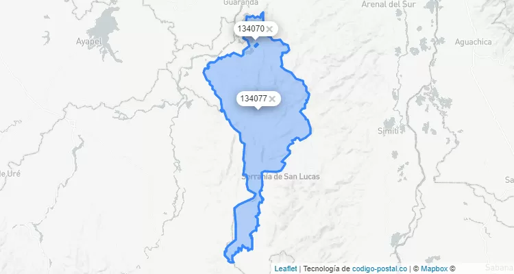 Montecristo ZIP Code, Bolívar