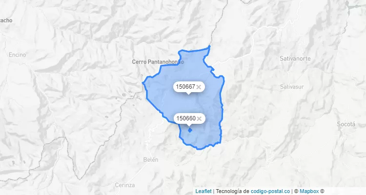 Tutazá ZIP Code, Boyacá