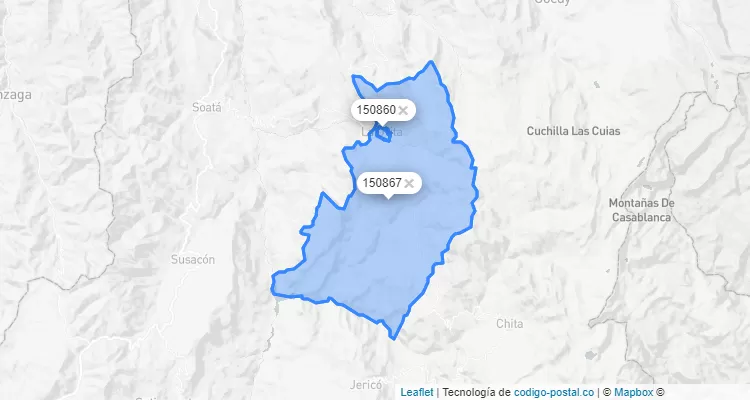 Código Postal de La Uvita, Boyacá