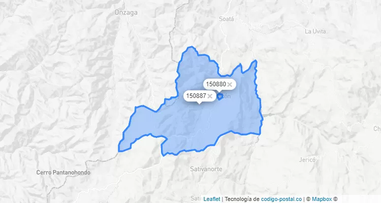 Código Postal de Susacón, Boyacá