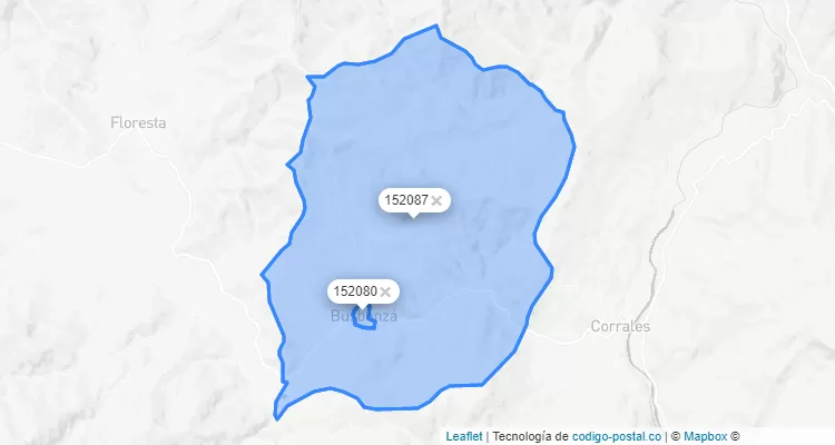 Busbanzá ZIP Code, Boyacá