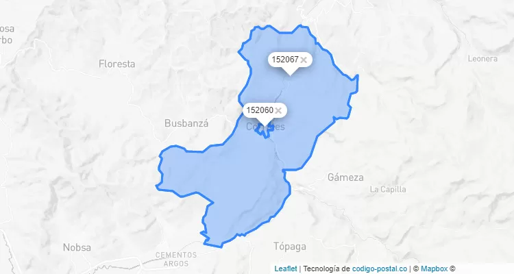 Corrales ZIP Code, Boyacá