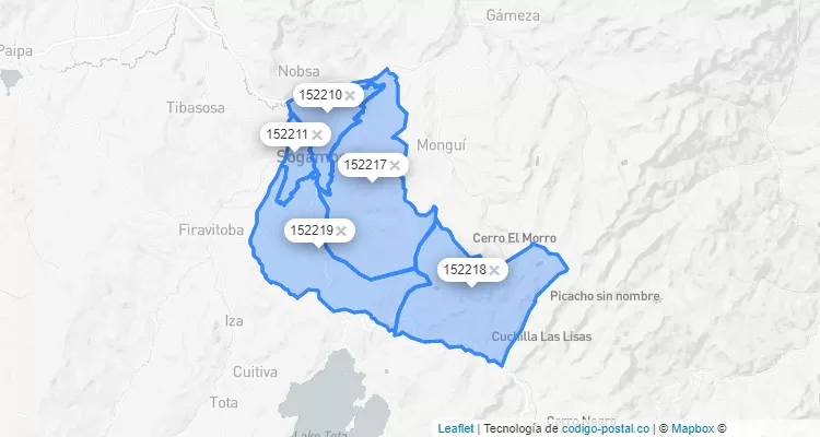 Código Postal de Sogamoso, Boyacá