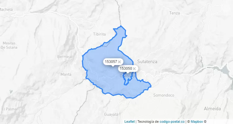 Código Postal de Guateque, Boyacá